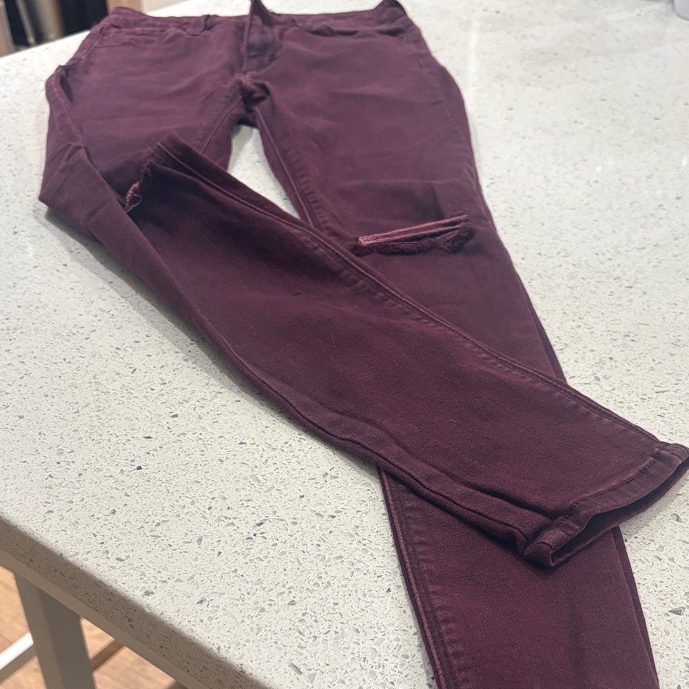 Just Black Deep Burgundy Jeans